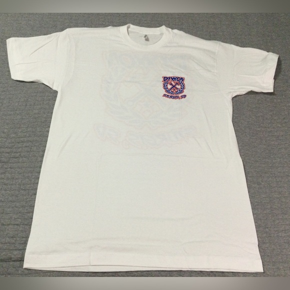 Dixxon White Sturgis USA Sketchy Blue and Red Crest Graphic Men’s T-Shirt Size L - Picture 3 of 7